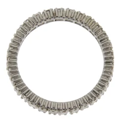 Anello eternity in oro bianco con diamanti taglio carrè 2,31 ct