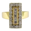 Anello in oro giallo con diamanti 0,93 ct
