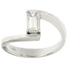 Anello solitario in oro bianco con diamante 0,83 ct E/IF
