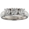 Anello trilogy in oro bianco con brillanti 1,50 ct certificati GIA