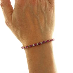 Bracciale in oro giallo con diamanti e rubini