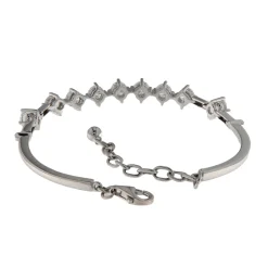 Bracciale semirigido in oro bianco con diamanti 1,89 ct