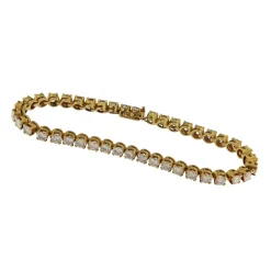 Bracciale tennis in oro giallo con diamanti 7,14 ct