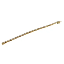 Bracciale tennis in oro giallo con diamanti 7,14 ct