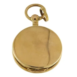 Ciondolo portapillole in oro giallo con smeraldi