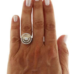 DonnaOro | Anello in oro giallo e bianco con diamanti 0,60 ct