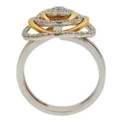 DonnaOro | Anello in oro giallo e bianco con diamanti 0,60 ct