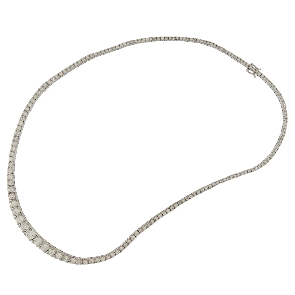 Girocollo tennis in oro bianco con diamanti 11,83 ct