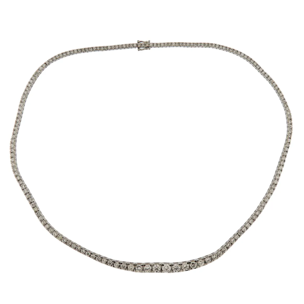Girocollo tennis in oro bianco con diamanti 11,83 ct