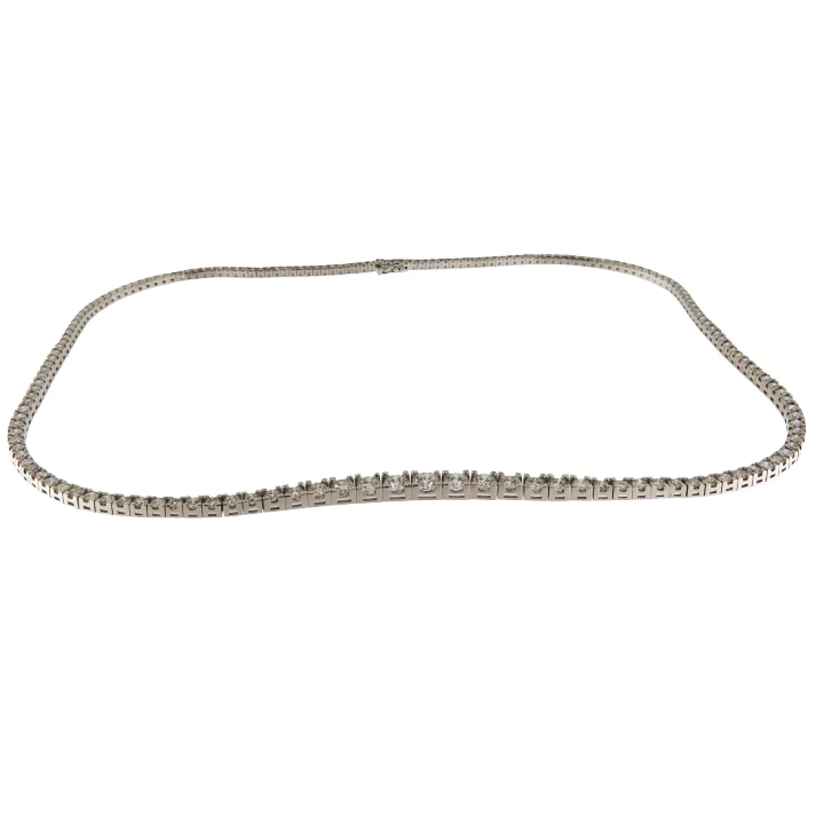 Girocollo tennis in oro bianco con diamanti 11,83 ct