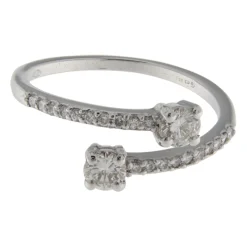 Guidetti | Anello contrarié in oro bianco con diamanti 0,51 ct