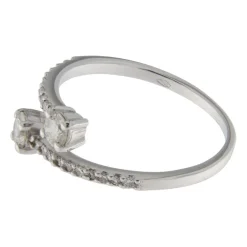 Guidetti | Anello contrarié in oro bianco con diamanti 0,51 ct