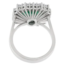 Guidetti | Anello in oro bianco con smeraldo 5,12 ct e diamanti