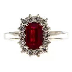 Guidetti | Anello in oro bianco con rubino e diamanti