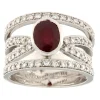 Guidetti | Anello in oro bianco con rubino 1,55 ct e diamanti