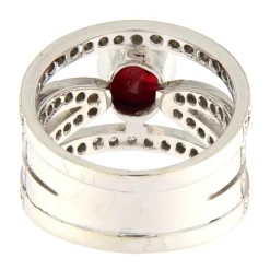 Guidetti | Anello in oro bianco con rubino 1,55 ct e diamanti
