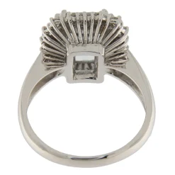 Guidetti | Anello in oro bianco con acquamarina e diamanti