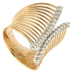 Guidetti | Anello in oro rosa e bianco con diamanti taglio brillante