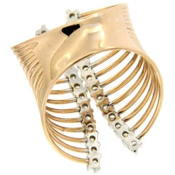 Guidetti | Anello in oro rosa e bianco con diamanti taglio brillante