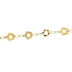Guidetti | Bracciale a fiori lavorati in oro giallo
