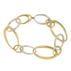 Guidetti | Bracciale a maglie ovali in oro bianco e giallo