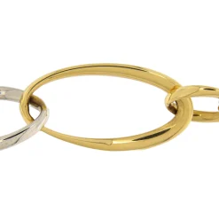 Guidetti | Bracciale a maglie ovali in oro bianco e giallo