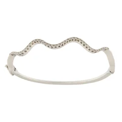 Guidetti | Bracciale rigido in oro bianco con diamanti