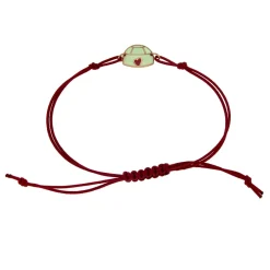 Guidetti | Braccialetto cordino con ciondolo igloo in oro 9 kt