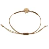 Guidetti | Braccialetto cordino con ciondolo in oro 9 kt