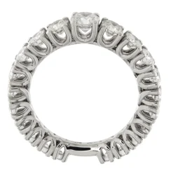Guidetti | Fedina eternity in oro bianco con diamanti 2,36 ct a gradazione