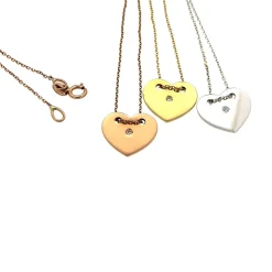 Guidetti | Girocollo con ciondolo a cuore con diamante, disponibile in oro bianco