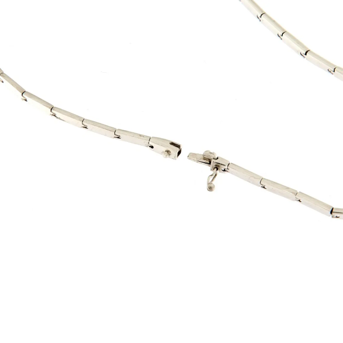 Guidetti | Girocollo semirigido in oro bianco con diamanti taglio brillante