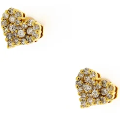 Guidetti | Orecchini al lobo in oro giallo 18 kt con diamanti taglio brillante