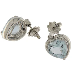 Guidetti | Orecchini in oro bianco con acquemarine mobili e diamanti