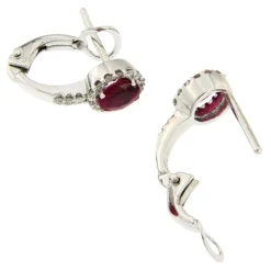 Guidetti | Orecchini in oro bianco con rubini e diamanti