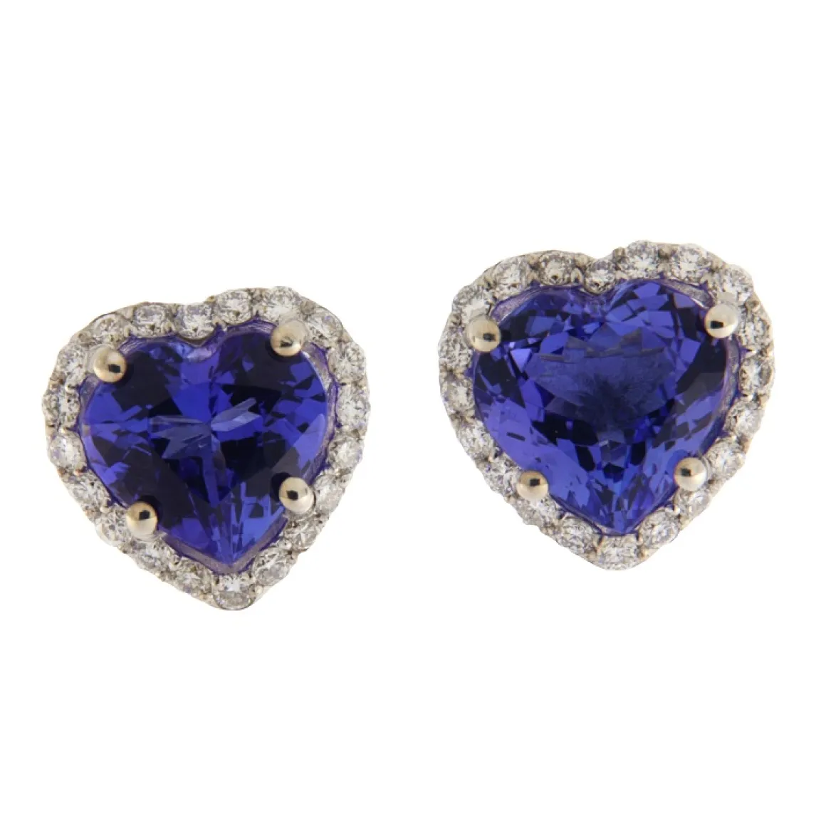 Guidetti | Orecchini in oro bianco con tanzaniti e diamanti