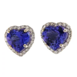 Guidetti | Orecchini in oro bianco con tanzaniti e diamanti