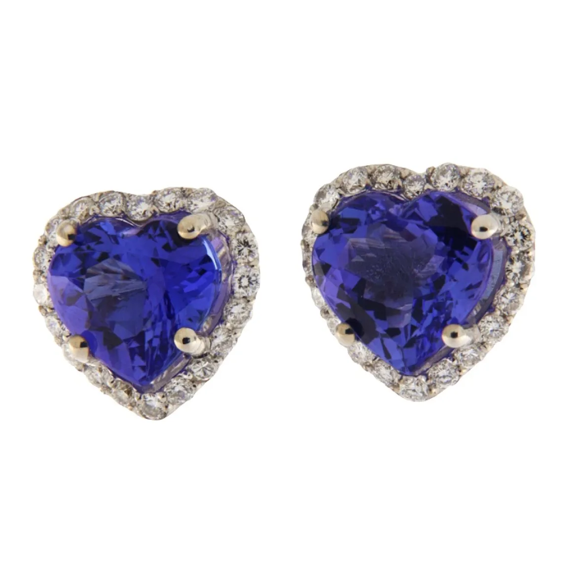 Guidetti | Orecchini in oro bianco con tanzaniti e diamanti
