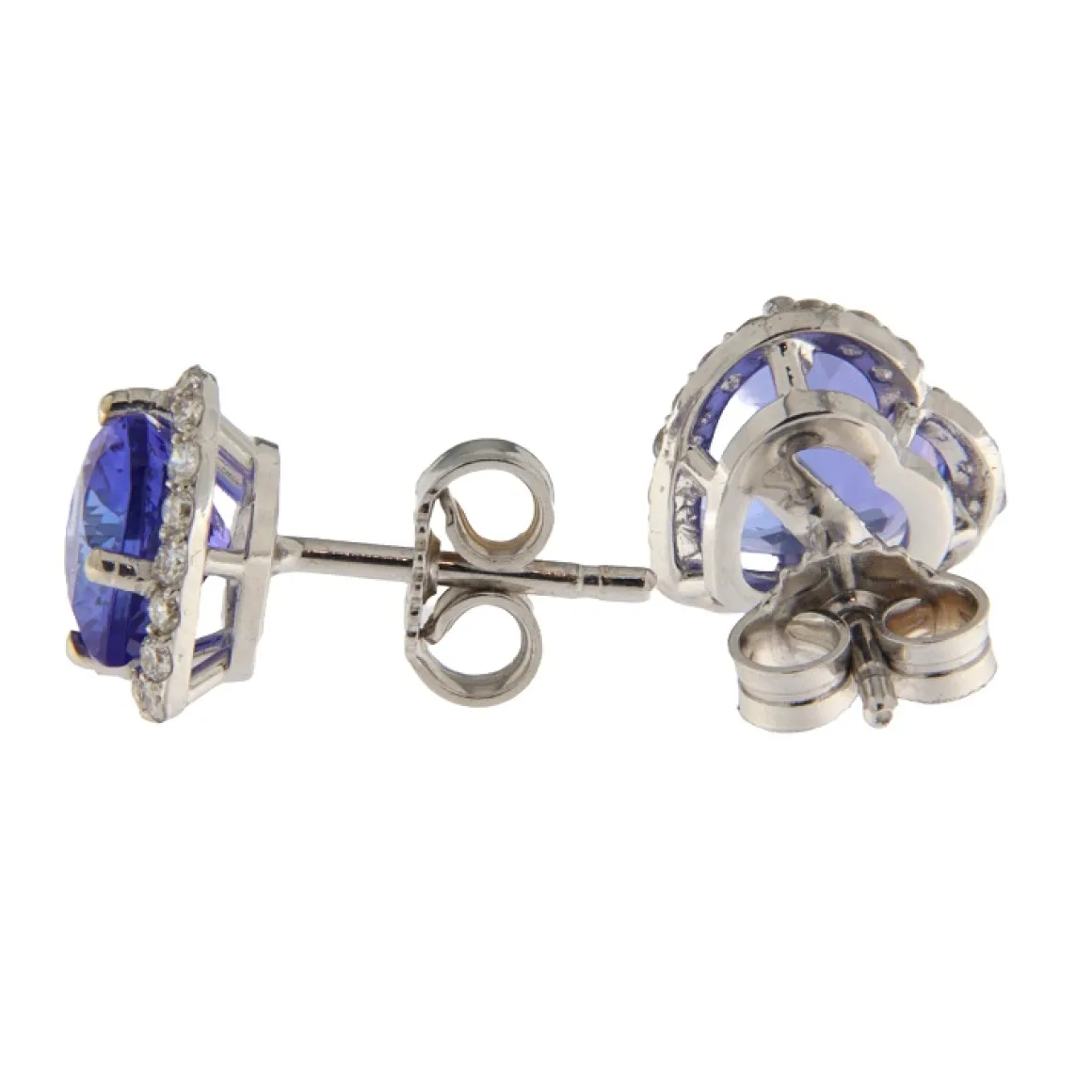 Guidetti | Orecchini in oro bianco con tanzaniti e diamanti