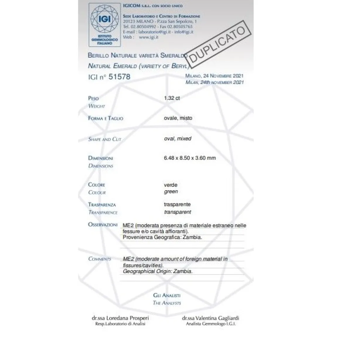 Guidetti | Orecchini in oro bianco con smeraldi 2,73 ct certificati IGI e diamanti