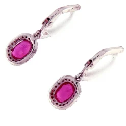 Guidetti | Orecchini pendenti in oro bianco con rubini e diamanti