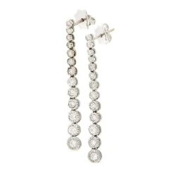 Guidetti | Orecchini pendenti in oro bianco con diamanti taglio brillante