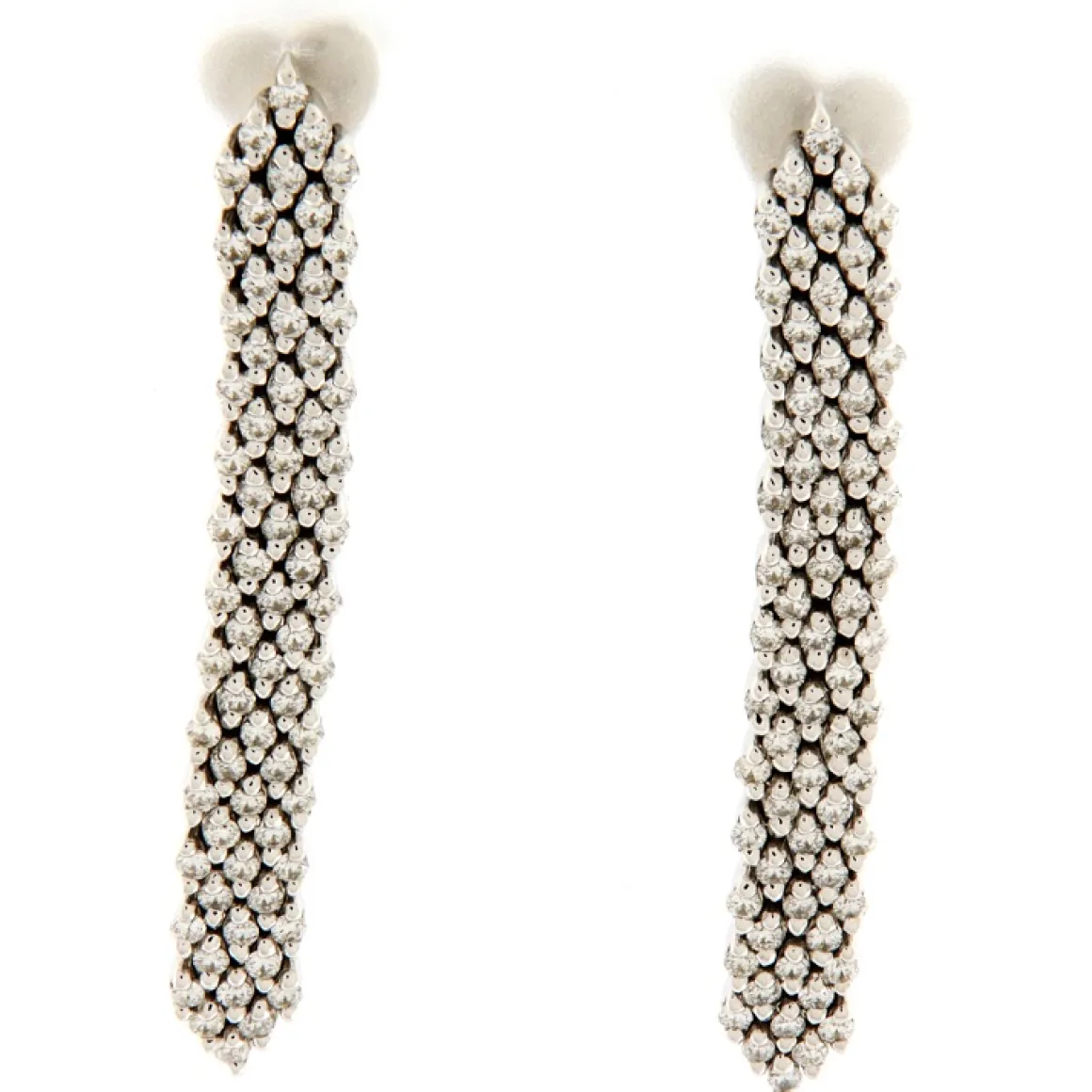 Guidetti | Orecchini pendenti in oro bianco 18 kt con diamanti taglio brillante