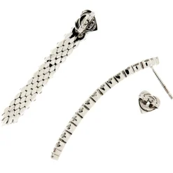 Guidetti | Orecchini pendenti in oro bianco 18 kt con diamanti taglio brillante