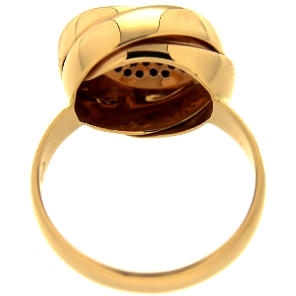 K di Kuore | Anello in oro rosa con diamanti bianchi e neri