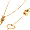 Maman et Sophie | Girocollo Aurum in oro rosa con simbolo Fulmine centrale in lastra con polvere di diamanti