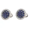 Orecchini in oro bianco con zaffiri e brillanti