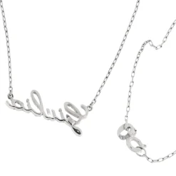 Pinomarino | Girocollo con nome in oro bianco e brillanti nome Giulia