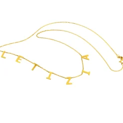 Pinomarino | Girocollo con nome in oro giallo nome Letizia