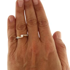 Polello | Anello in oro giallo e bianco con diamanti